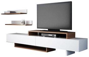 Бял/естествен шкаф за телевизор 180x40 cm Nirvanas - Furny Home