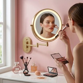 Огледало LED Glow Brush Gold