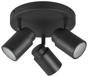 Матово черен метален прожектор Angelo - Trio