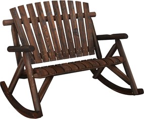 363350 vidaXL 2-местна градинска пейка люлка 123x96x102 см масивен смърч