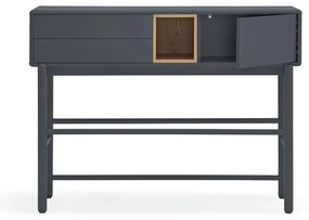 Тъмно сива конзолна маса 35x120 cm Corvo - Teulat