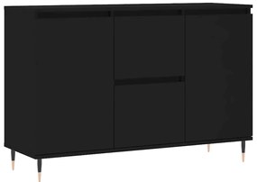 827197 vidaXL Сайдборд, черен, 101,5x35x70 см, инженерно дърво
