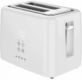 Тостер за хляб AENO ATS0002W, 930W, 7 степени, Сензорно управление, Обратен таймер, Защита при засядане, Тих, Бял