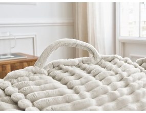 Бежов пуф от рипсено кадифе Socrate – Bobochic Paris