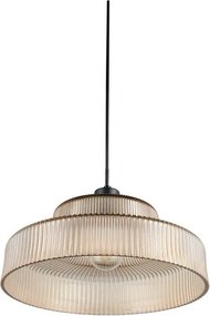 Висящо осветително тяло в кехлибарен цвят със стъклен абажур ø 35 cm Abella – Reality