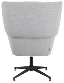 Светлосиво кадифено кресло Vanessa – Støraa