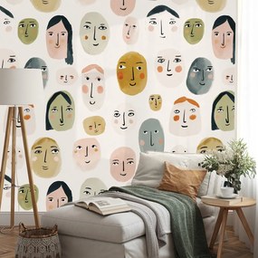 Тапет – Цветни абстрактни лица