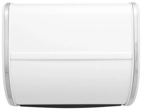 Кутия за хляб Brabantia Roll Top 1003254, 11 л, 31.6x26.5 см, Специална структура, Бял/Инокс