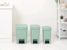 Кош за боклук с педал Brabantia StepUp 1008481, 16 л, Екологични материали, Голям отвор, Светлозелен