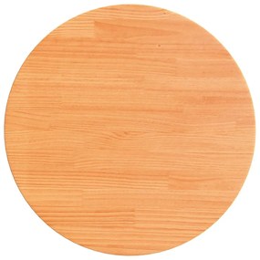 847126 vidaXL Плот за маса, кръгъл, восъчнокафяв, Ø50x2,5 см, бор масив