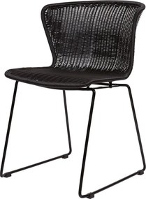 Черни градински столове в комплект 2 бр. от изкуствен ратан Wings – WOOOD