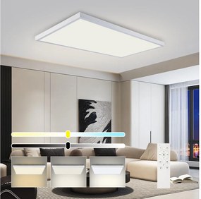 Brilagi-LED Димируемо осветително тяло за баня FRAME SMART LED/96W/230V IP44 бяло+дистанционно управление