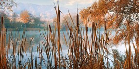 Картина на платно – Река в есенна природа