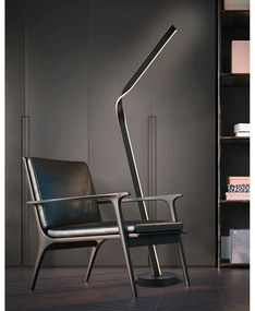 Черна LED подова лампа с метален абажур (височина 181 cm) Cicenza – CINQUE