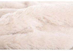 Бяло-бежово одеяло от изкуствена кожа 150x200 cm Ruby – Tiseco Home Studio