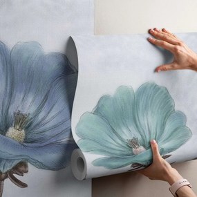 Фототапет Пеперуди и цветя