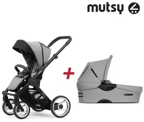 Бебешка количка 2в1 EVO Bold Black MUTSY - Bold Pebble Grey