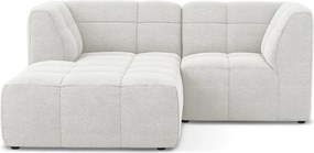 Бял ъглов диван от прежда с примки от букле (ляв ъгъл) Aloha – Makamii