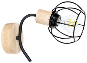 Spot-Light 8224174 - Стенно осветително тяло VIVIANE 1xE27/60W/230V дъб