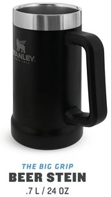 Черна термочаша от неръждаема стомана 700 ml The Big Grip Beer Stein Black – Stanley