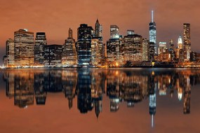 Фототапет – Отражение на Манхатън във вода