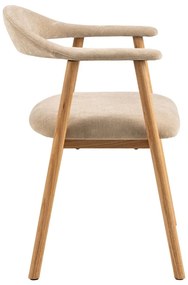 Бежов/естествен трапезен стол Addi – Actona