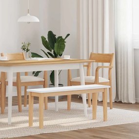 4102605 vidaXL Пейка 110 cm Масивна дървесина Гума
