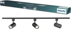 Philips - Точково осветително тяло за релсова система EASYLINK 3xGU10/7W/230V 1m черно