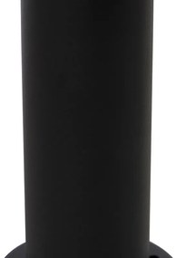 Външна подова лампа черна с прозрачен глобус 50 см IP44 - Sfera