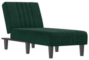 352828 vidaXL Кушетка, тъмнозелена, кадифе