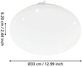 Бяло LED осветително тяло за таван FRANIA-S – EGLO