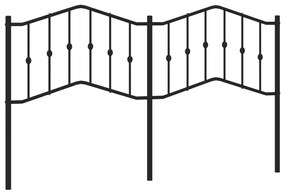 373824 vidaXL Метална табла за глава, черна, 160 см
