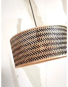Висяща лампа с бамбуков абажур в черно-природен цвят ø 50 cm Java - Good&amp;Mojo