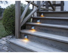 Комплект от 2 слънчеви LED лампи за стена от неръждаема стомана, височина 8 см Wally - Star Trading