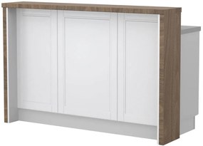 Бар Пейка Tahoma-Length: 150 cm-White matte-Carini Wallnut