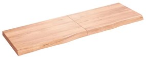 363713 vidaXL Стенен рафт светлокафяв 160x50x(2-6) см обработен масивен дъб
