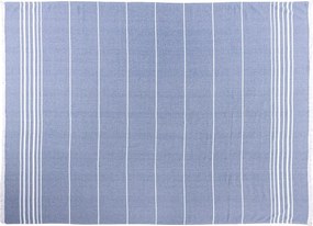 Синьо памучно одеяло 150x200 cm Solene – Tiseco Home Studio