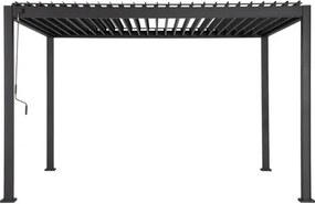 Пергола Hesperide Evora, Алуминий, Графит, 4x3 m