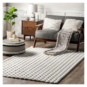 Бял килим подходящ за пране 150x230 cm Bubble White – Mila Home