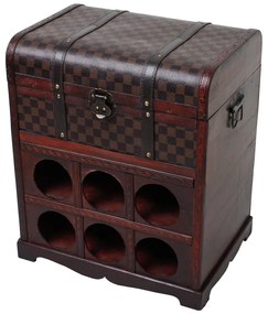 Кафяв шкаф за вино за 6 броя бутилки 41x48 cm – Deco Pleasure