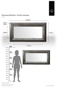 Стенно огледало 77x149 cm Elementary - Premier Housewares