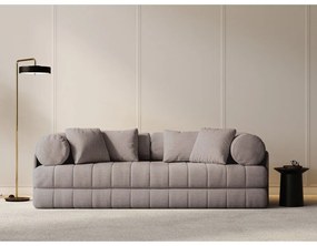 Сиво-бежов сгъваем диван от прежда с примки от букле 206 cm Kemi – Cosmopolitan Design