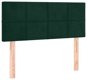 346029 vidaXL Горна табла за легло, тъмнозелена, 90x5x78/88 см, кадифе