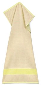 Жълтo-розова кърпа от органичен памук от тери 50x100 cm Check – JUNA