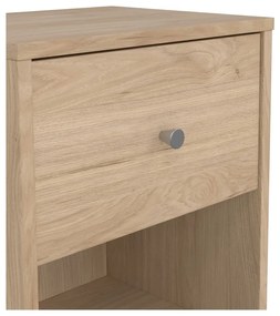 Нощно шкафче в дъбов декор с рафтове May - Tvilum