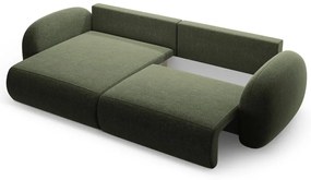 Зелен шенилов сгъваем/с място за съхранение ъглов диван Tonale – Cosmopolitan Design