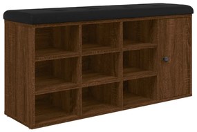 835095 vidaXL Пейка за обувки, кафяв дъб, 102x32x50 см, инженерно дърво