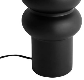Дизайнерска настолна лампа черна керамика 17 см без абажур - Alisia