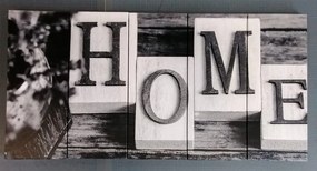 картини от 5 части – Букви Home в черно-бяло