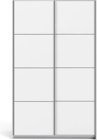 Бял гардероб с плъзгащи се врати 122x202 cm Verona - Tvilum